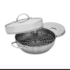 NEW Resto By Demeyere Belgium  4-pc Stainless Steel Stovetop Smoker Set NWOB