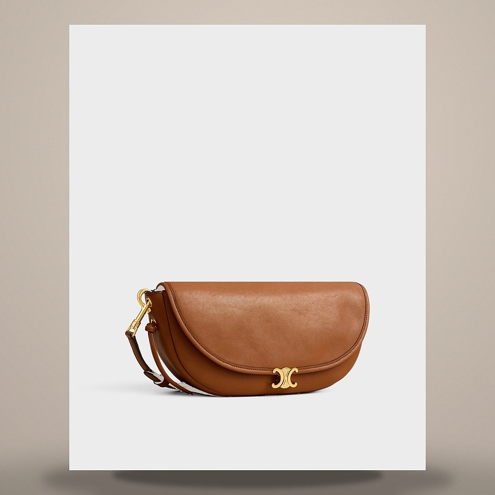 Celine Soft Triomphe Mini Backpack - Supple Shiny Lamb Deep Brown 158501275 [U] image 7