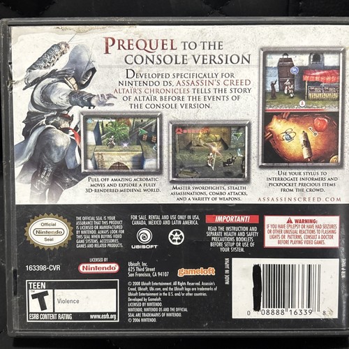Assassin's Creed Altaïr's Chronicles Nintendo DS Complete CIB Altair Tested - Picture 4 of 4