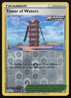 Tower of Waters 138/163 Uncommon Battle Styles Pokemon Reverse Holo Near Mint