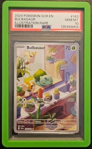 ⭐ PSA 10 Bulbasaur Rare 143/142 ⭐ Stellar Crown Pokemon