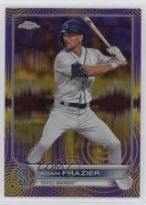 2022 Topps Chrome Sonic Purple & Yellow Pulse Refractor 253/299 Adam Frazier gh4