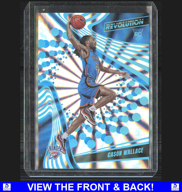 Cason Wallace 2023 Revolution Light Blue Sunburst /75 Holo RC OK City Thunder 3