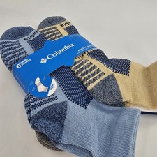 Columbia Athletic Quarter Socks Mens 6 pairs Multicolor Half Cushion NEW