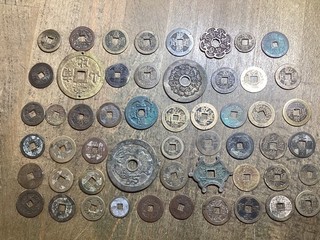 LOTTO 53 MONETE/TOKEN CINA IN TOTALE ANTICHE E MODERNE GETTONE MONETE GRADO MISTO