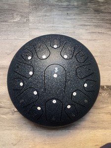 Steel Tongue Drum - 13 Inches 15 Notes Tongue Drum - Hand Pan Drum With Case OBO