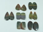 Natural Bloodstone Jasper Matched Pair Mix Cabochon Loose Gemstone 7Pair Lot c23