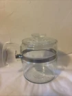 Vintage Pyrex Flameware Glass Percolator 6 Cup Coffee Pot and Lid Only 7756 B
