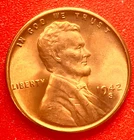 1942-S Lincoln Wheat Cent Penny GEM RED BU From an Original Bank Roll