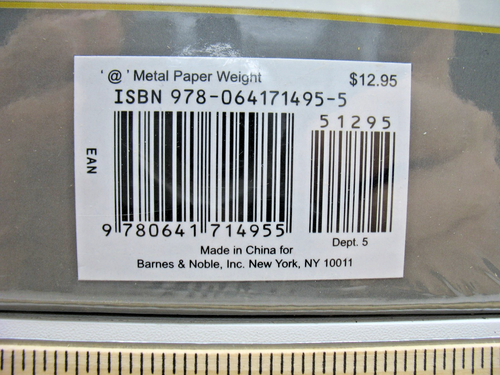Peso carta metallo '@' - Nuovo - Foto 3 di 11