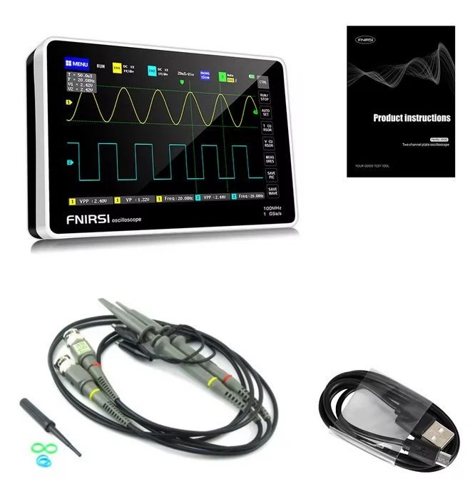 FNIRSI-1013D DSO Digitales Tablet Zwei Kanal Oszilloskop Touchscreen 100MHz 1Gsa - Bild 2 von 4