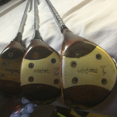 MacGregor BYRON NELSON Model 255w Persimmon Wood Set 1,2,3 Weighted Read