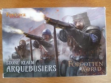 Stone Realm Dwarf Arquebusiers 1 x Sprue Each Of Figures, Weapons & Bases 28mm