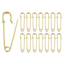 30pcs Safety Pins 38mm Electroplated Large Safety Pin for Clothes, Gunmetal