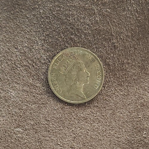 Hong Kong 1992 Ten Cents Coin Queen Elizabeth II Collectible - Foto 1 di 2
