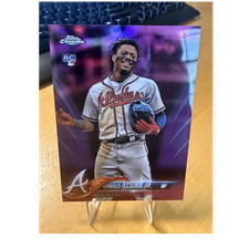 Topps 2018 Chrome Update Pink Refractor Acuña Jr. Rookie #HMT25 Atlanta Braves