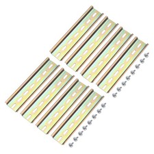 DIN Rail Slotted Iron Mounting Guide 6 " x 1.4 " x 0.3 " Iridescent 8 Pcs