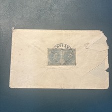 Pair CSA Scott 6 Or 7 Stamps Five Cents 5 Jefferson Davis On Cover Confederate