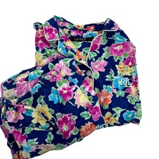 Lauren Ralph Lauren Floral 2 Piece Pajama Set Medium Women's