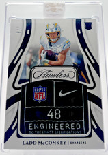 2024 Panini Flawless Ladd McConkey RC Laundry Tag Patch 2/3 SSP Sealed Chargers