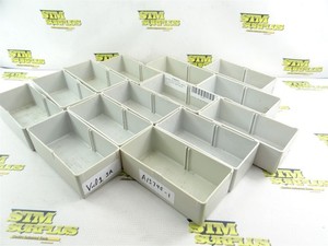 14 STANLEY VIDMAR PLASTIC RECTANGLE CABINET ORGANIZERS 2" X 3" X 6" BN-25-48