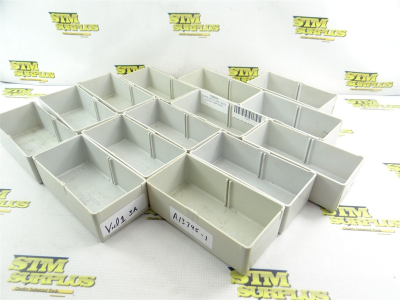 14 STANLEY VIDMAR PLASTIC RECTANGLE CABINET ORGANIZERS 2" X 3" X 6" BN-25-48