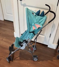 Cosco Comfort Height Teal Dinosaur Umbrella Stroller with Canopy