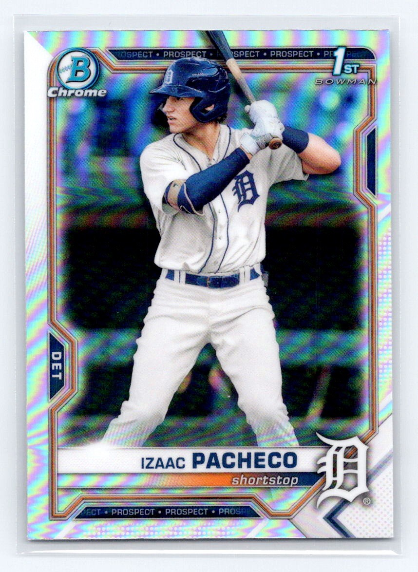 2021 Bowman Draft Chrome 1st Refractor #BDC-46 Izaac Pacheco Detroit Tigers