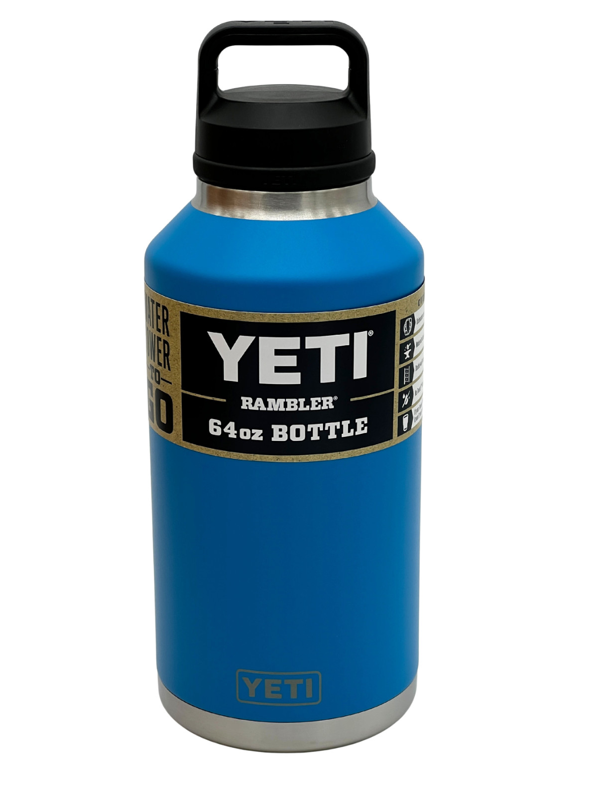YETI 64 oz Bottle Big Wave Blue Limited Edition Retired Chug Cap Fast Shipping