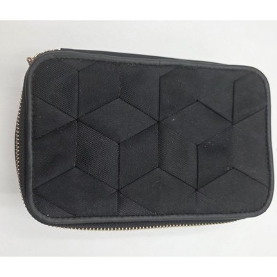 Welden Black Woven Nylon Hexagon Tech Utility Case Travel Organizer Pouch