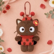 Sanrio Characters Chococat Ladybug Costume Plush Keychain 8cm Bag Charm Korea