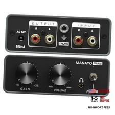 Adjustable Gain Phono Preamp for MM Turntables, Professional Mini Pre PM5