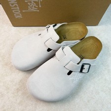 Birkenstock Bone Boston x Stussy Suede Leather Unisex Clogs Regular/Wide EU37-45