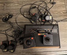 ATARI CX2600 FOUR SWITCH WOODY Console w/Pac-...