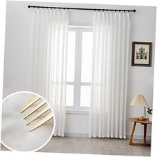 Pinch Pleated Curtains for Living Room 66"W x 108"L Pack of 1 Off White