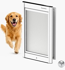 Door Mount Smart Dog Door, Aluminum, Ultrasonic Detection, L and M available