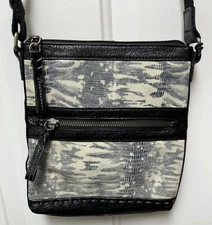 The Sak Snake Pattern Leather Cross Body Handbag