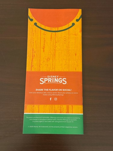DISNEY SPRINGS FLAVORS OF FLORIDA 2025 EVENT GUIDE BROCHURE MAP STICKERS NEW!! - Picture 4 of 5