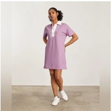 Everlane NEW NWT Women's Lilac and White Polo Rugby Shirt Dress
