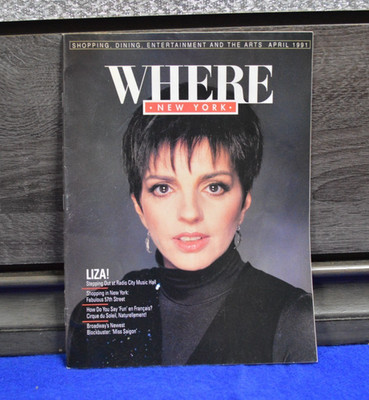 Where New York April 1991 Liza Minnelli Cover Vintage NYC Guide