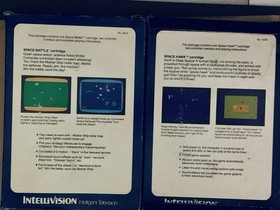 INTELLIVISION 2 CIB GAME LOT SPACE HAWK CIB/SPACE BATTLE CIB CLEANED & TESTED
