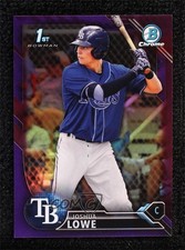 2016 Bowman Draft Chrome Picks Purple Refractor 89/250 Josh Lowe Joshua 1b0