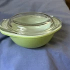 Vintage PYREX Light Green Glass Round Bowl with Lid 8 Ounce
