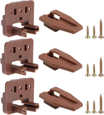 Drawer Slides and Guides, 3Pack Plastic Drawer Replacement Part for Center Mount