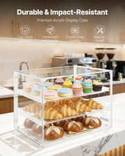 VEVOR 3 Tier Acrylic Bakery Pastry Display Case Countertop Bread Cookie Box