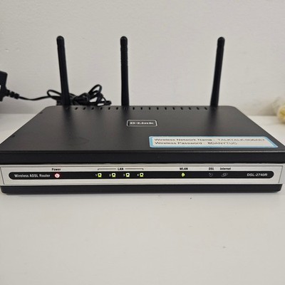 D-Link DSL-2740R Wireless N300 ADSL2+ Modem Router 4-Port Switch WLAN