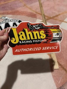 Porcelain Jahns Racing Pistons Authorized Service Sign