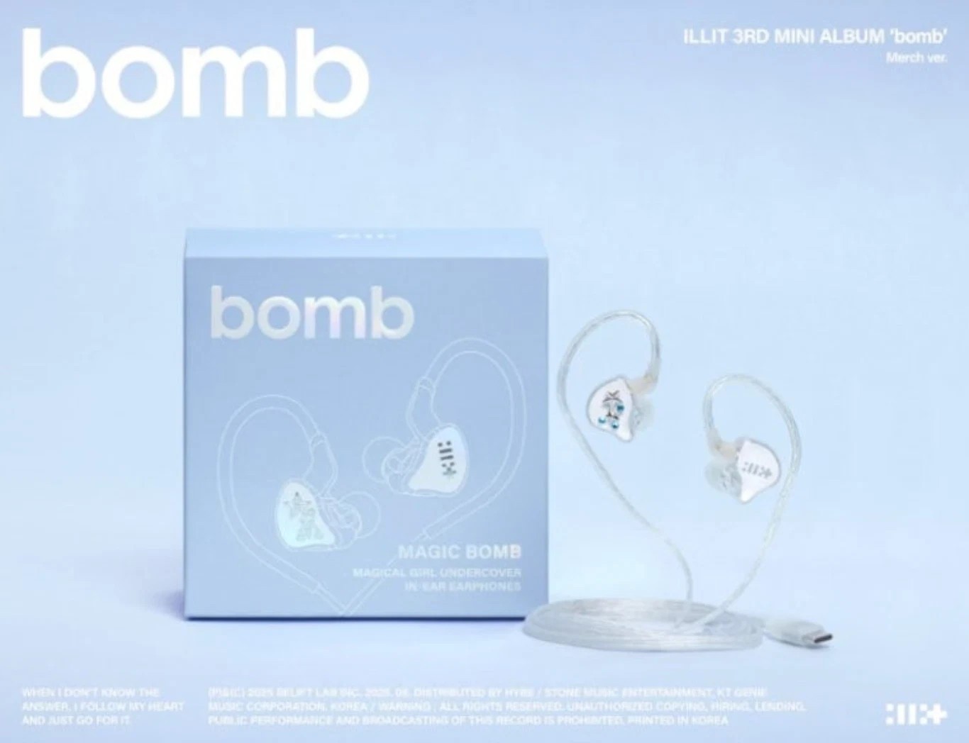 SEALED ILLIT - 3rd Mini Album bomb (Merch ver.) IEMs Earphones