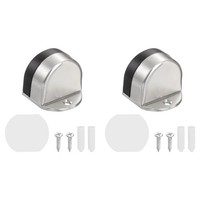 2Er-Set 3,8X4,2Cm Flachdome TüRstopper Mit Schraube&Kleber, FüR Silber