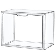 Clear Acrylic Display Case, Stackable Plastic Storage Bins, X-Large Stackable